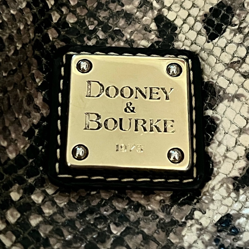 Vintage Dooney & Bourke Python Embossed Hobo Bag - image 1